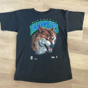 VINTAGE 1991 TIMBERWOLVES T SHIRT